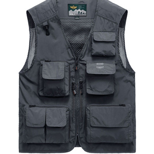 Outdoor Hunting Fly Fishing Fisherman Gilet with Multi Pockets Travel Photography Journalist Vest