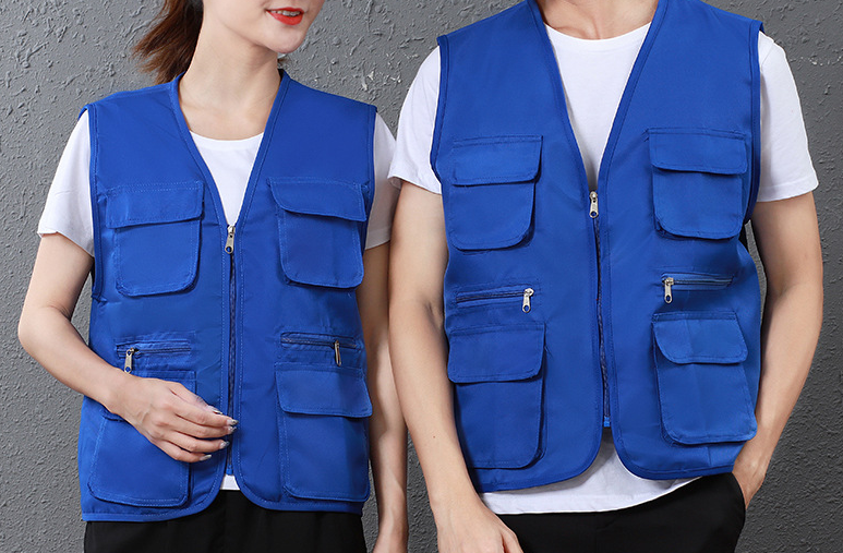 Customized printing logo photography vest Waistcoat for fishing reflective work wear multi pockets utility vest