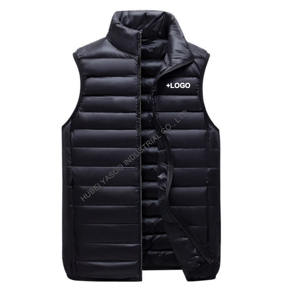 wholesale lightweight sleeveless nylon blank oem quilted gilet duck goose down padded women men puffer down vest custom logo