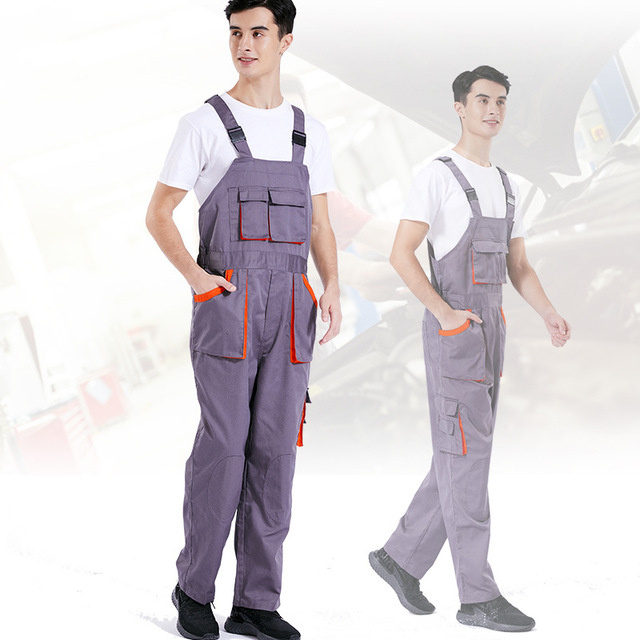 Tooling jumpsuit men's wear-resistant auto machine repair engineering construction suspender working bib pants