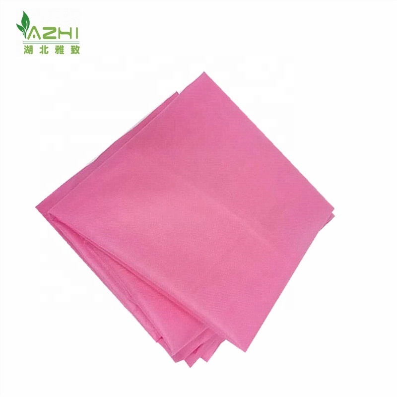 non medical spa bed covers disposable pink bedding sheet with elastic ends for massage bed