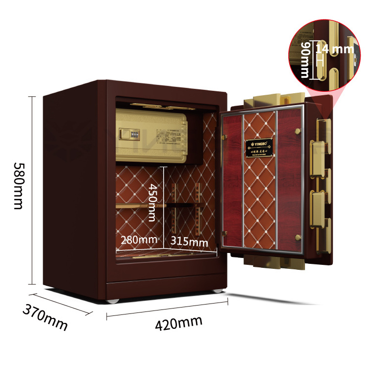 3C Certificate Smart Digital Code Touch Panel Lock Safes Luxury Cash Jewelry Container Safe Box