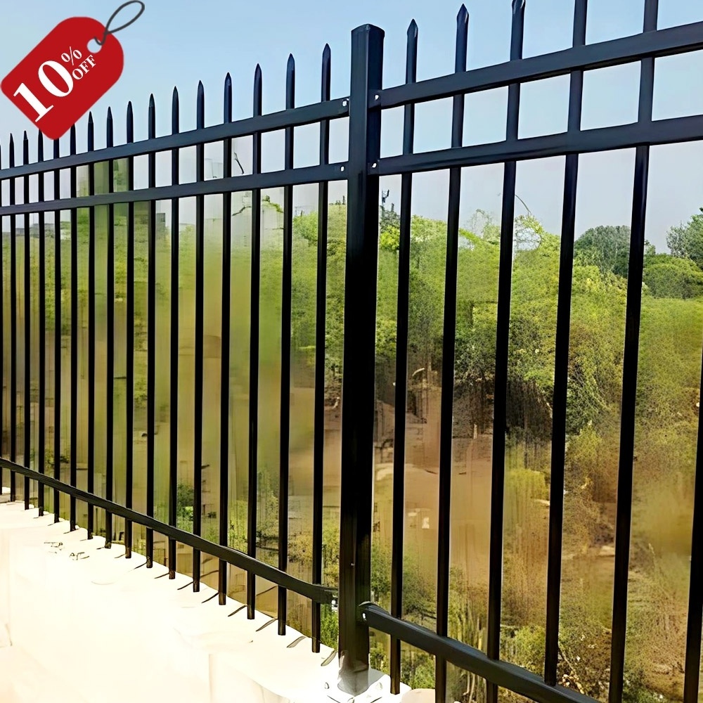 Customized Black Palisade Small Main Designs Wrought Iron Gate