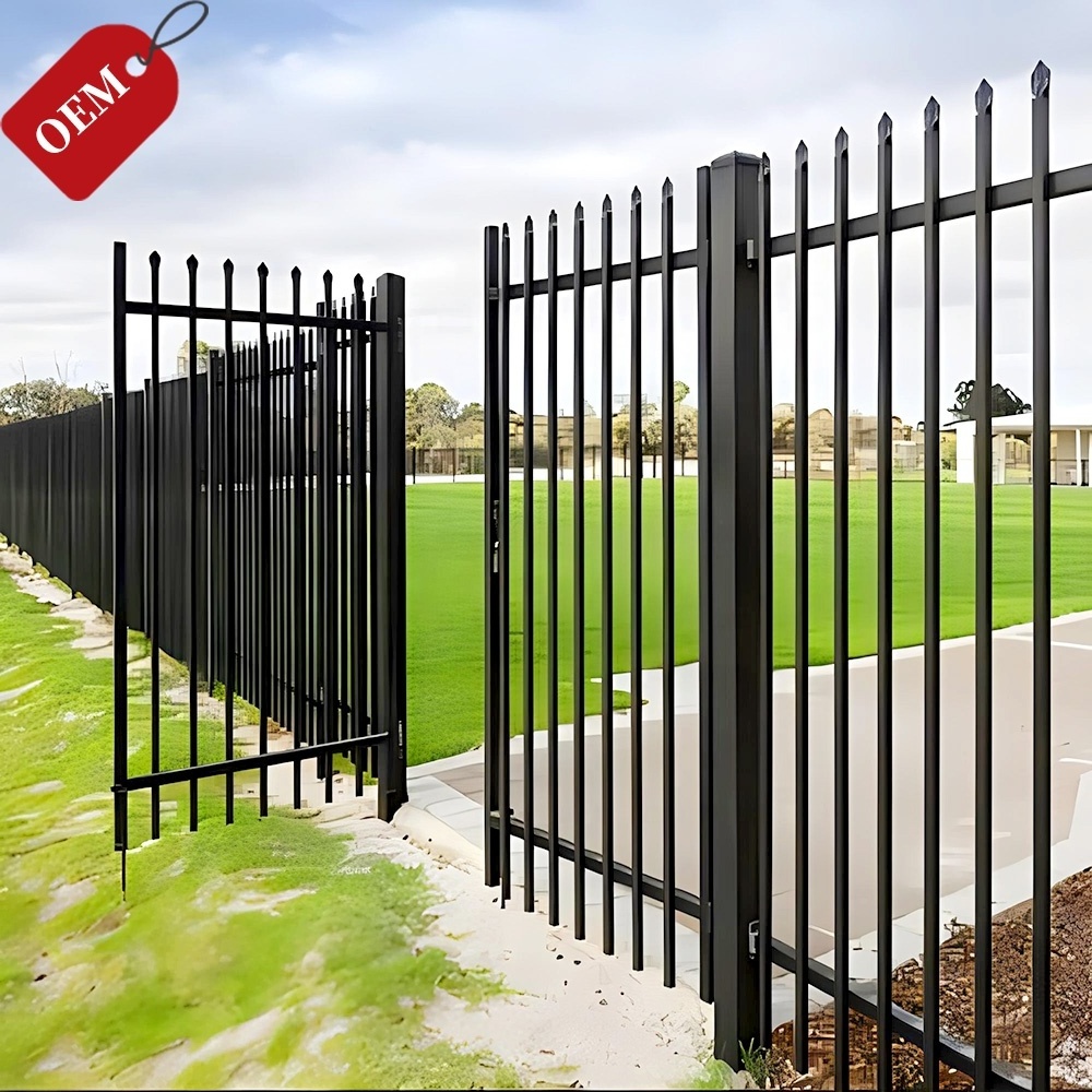 Customized Black Palisade Small Main Designs Wrought Iron Gate