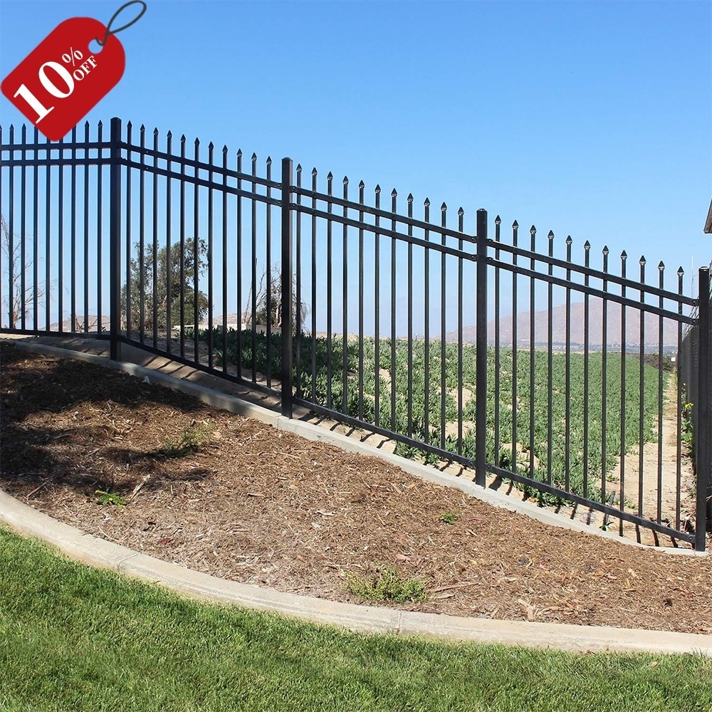 Customized Black Palisade Small Main Designs Wrought Iron Gate