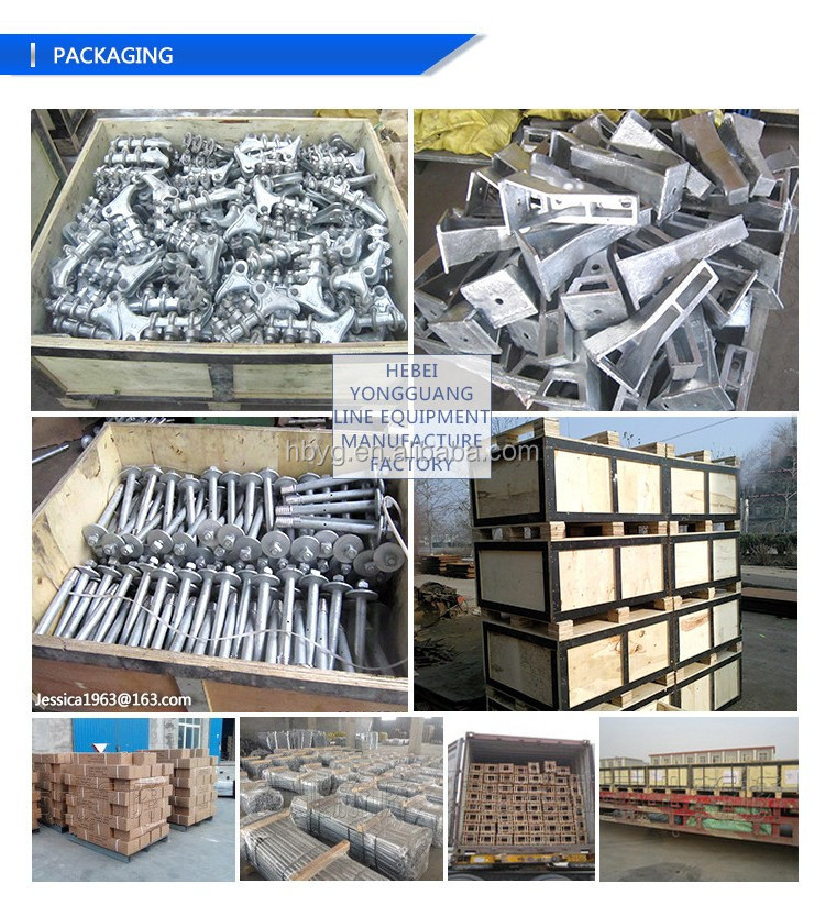 Galvanized ground rod earth rods with clamp for overhead pole line hardware 11kv/33kv stay rod