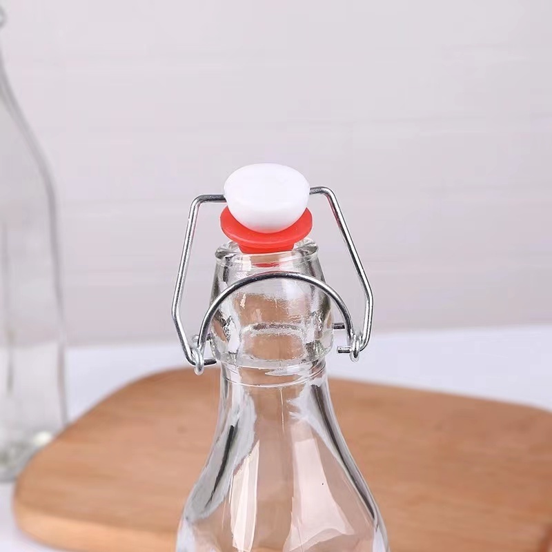 Halloween 16 oz Drink Juice Swing Top Glass Bottle with Stopper for The Party