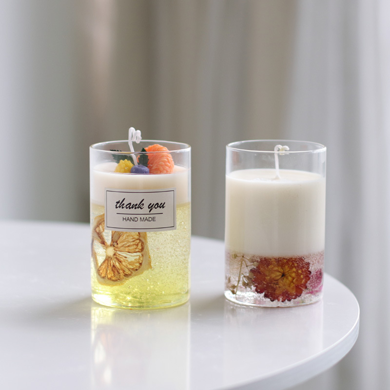 8 oz 10 oz 14 oz Container White Thick Empty Frosted Glass Candle Jars With Cork Lid