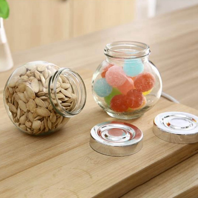 wholesale nuts food candy manson glass storage jar with stainless steel lid