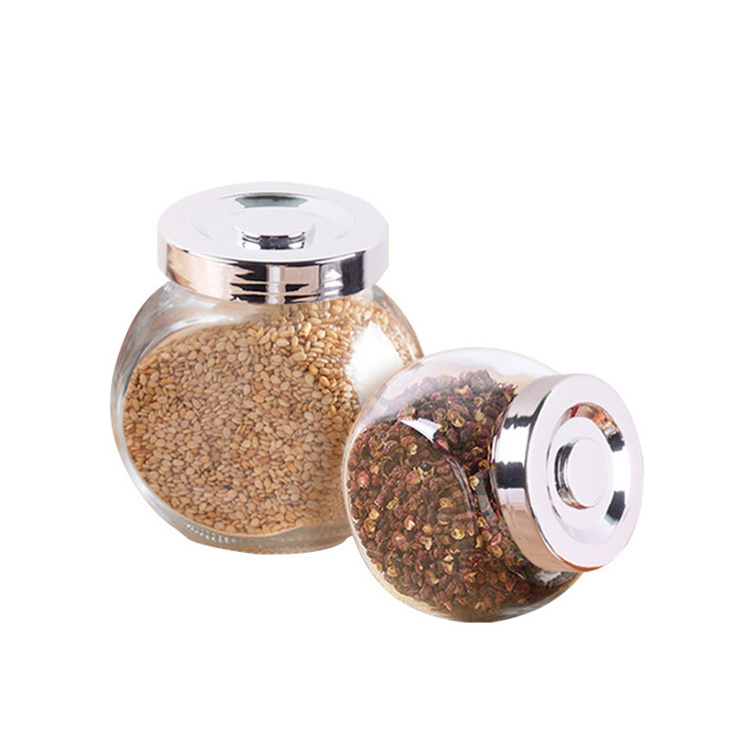 wholesale nuts food candy manson glass storage jar with stainless steel lid