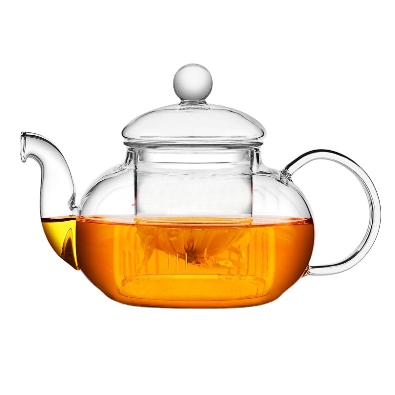 mini unbreakable borosilicate heated  glass teapot