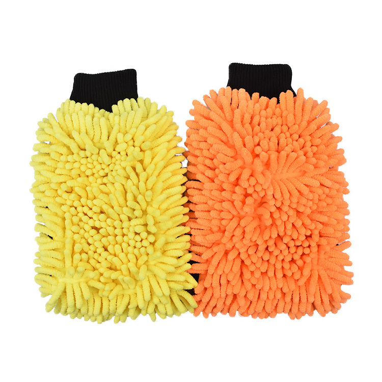 Wholesale Water-absorption Home Microfiber Chenille Fabric Wash Mitt