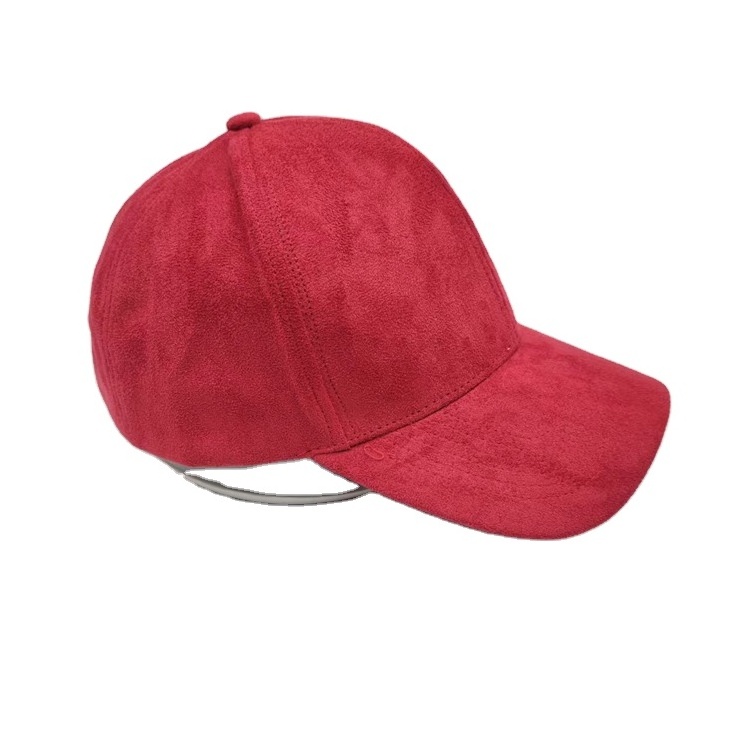 Baseball Cap with Embroidery, 6 Panel Suede Cap for Wholesale Factory Price Custom Suede Sports Caps OEM Service Unisex Adults