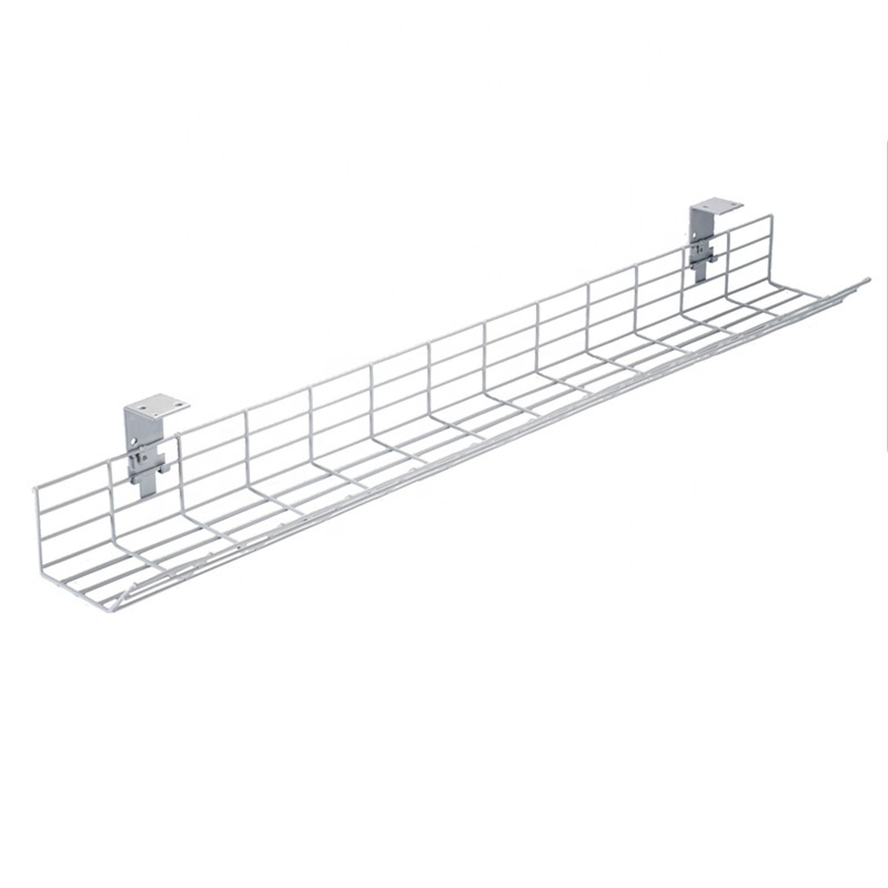 Under Desk Cable Trays Cable Organizer Wire Mesh Cable Tray Galvanized or Stainless Steel Acceptable 25-200mm Yingkang 120kg/m