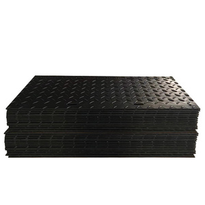 Heavy Duty 4x8 Plastic Uhmwpe Hdpe Temporary Construct Excavator Road Mats Swamp Ground Floor Mat