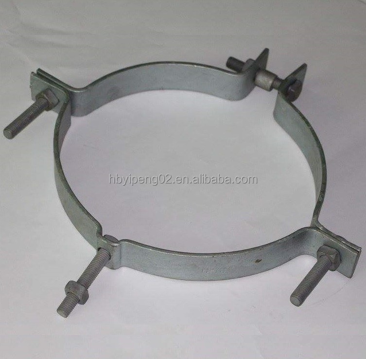 Factory Price Hot Dip Galvanized DEG Pole Clamp 4 Way Pole Band Pole Clamp