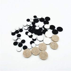 Hot sale 10mm 20mm round colorful roll floor chair bulk self-adhesive rug protector felt pads desk furniture felt pad