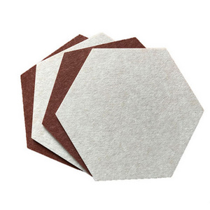 Colorful new design hexagon acoustic panel polyester fiber sound proof wall panels for decoration