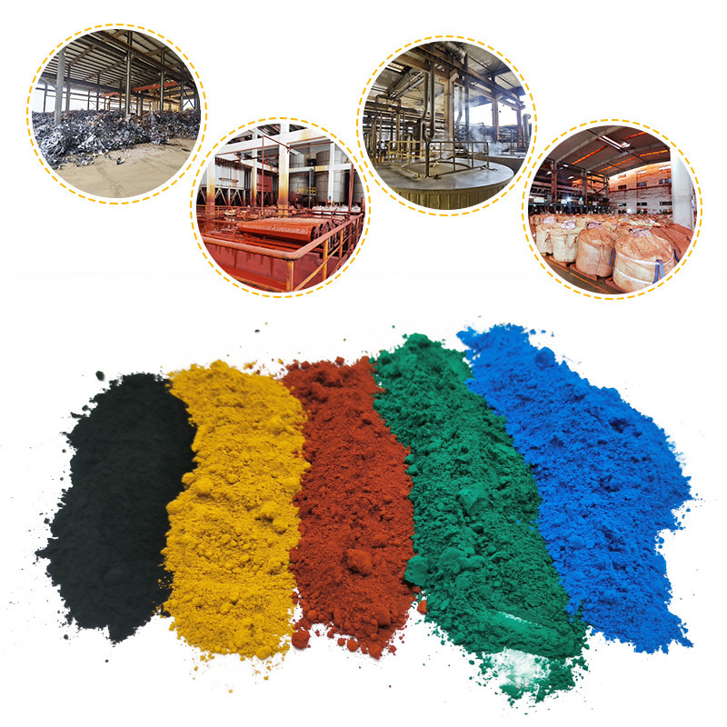 Ultra-fine toner industrial grade iron oxide blue/red/green/yellow/purple/black pigment for sale on road surfaces