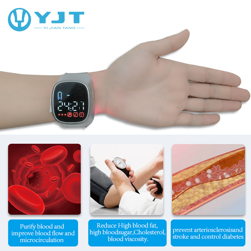 2023 new arrivals 650nm red color laser watch semiconductor laser treatment instrument treat diabetes and hyperpressure