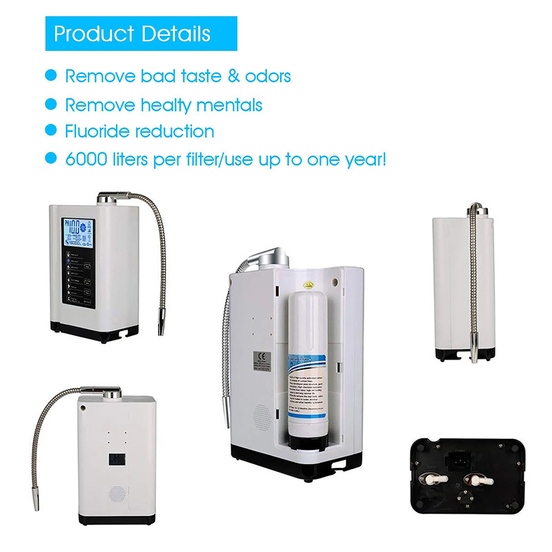 Hydrogen Alkaline Water Ionizer kangen machine with Japan Technology 5/7 plates house held