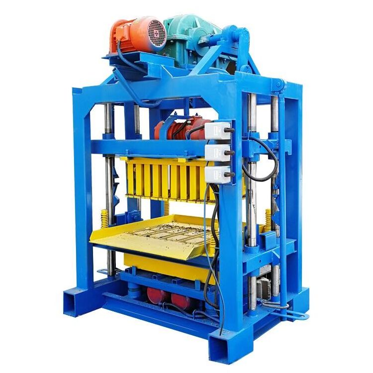 Cheap JQ350 Pan type small concrete mixer and QTJ4-40 block making machine