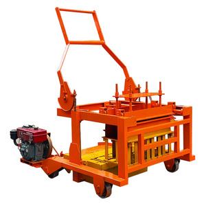 Mobile diesel model concrete hollow block making machine/Manual solid cement brick moulding machine