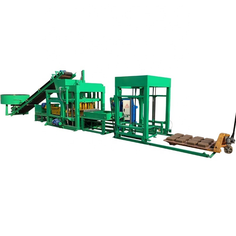 Maquina bloquera chile Qt4-25 Hydraulic Concrete Hollow Cement Solid Block Machine Production Line