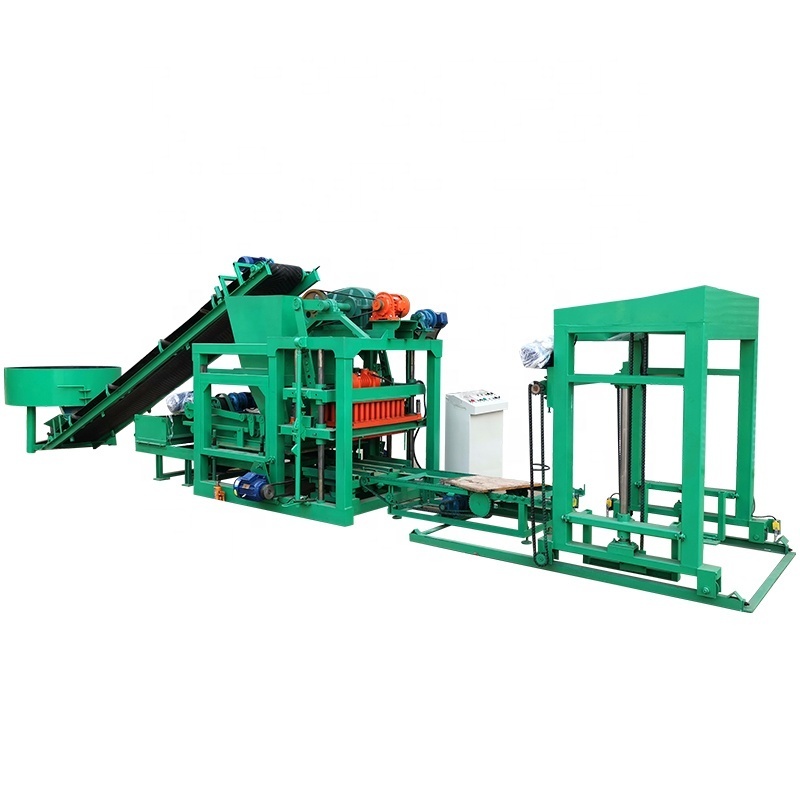 Hollow hallow blocks maker QTj4-25a full automatic concrete block making machine