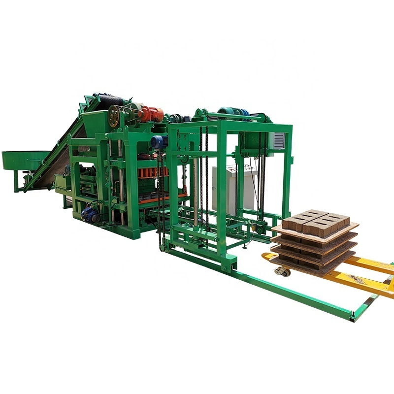 Qtj4-25D Precast Frogged Brick Blocks Concrete Stretcher Blocks Maker Forming Machines In Jamaica Peru Dominica Model