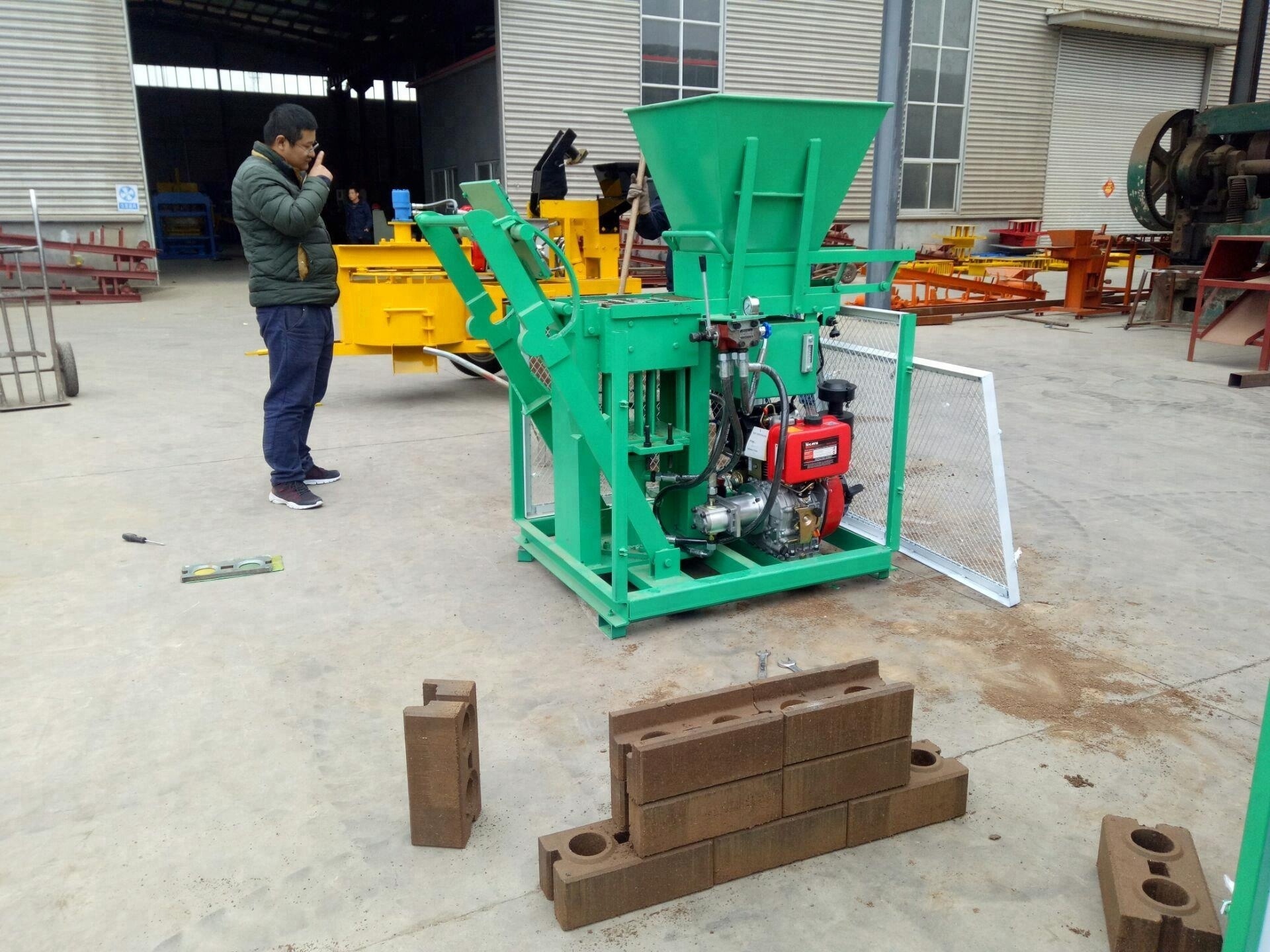 eco brava manual brick compressor earth interlock block making machine