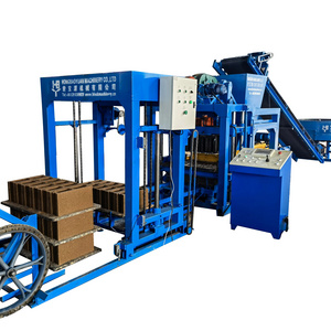 Automatic Electric Vibro Block Making Machine QT4-25 Concrete Paving Stones Making Machine