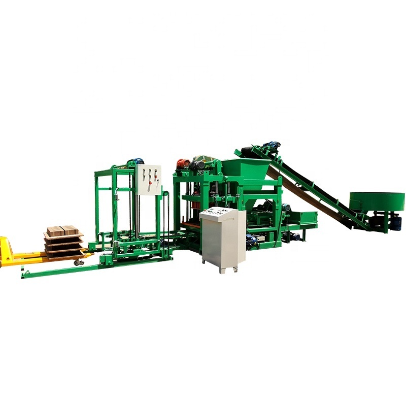 Hollow hallow blocks maker QTj4-25a full automatic concrete block making machine