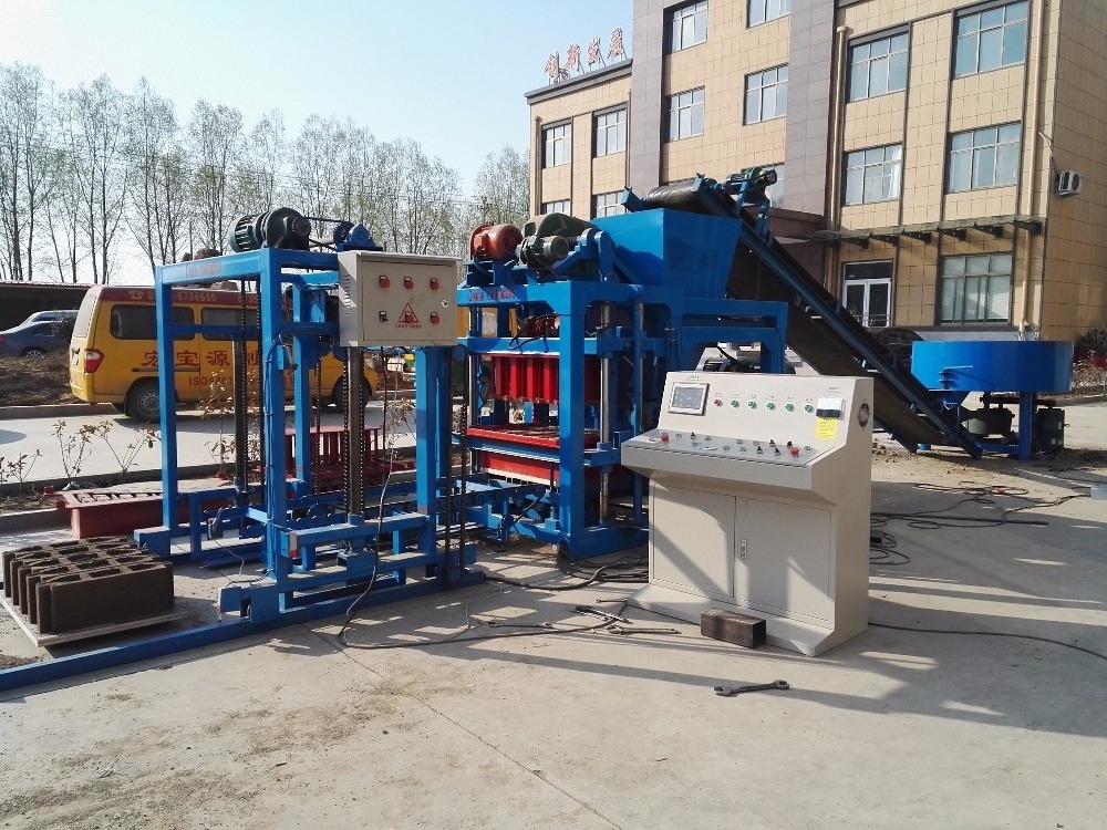 Mould vibration Block machine electrical motor qt4-25 concrete paving ...