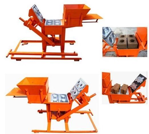 QMR2-40 manual interlocking compressed earth brick machine maquina bloquera manual