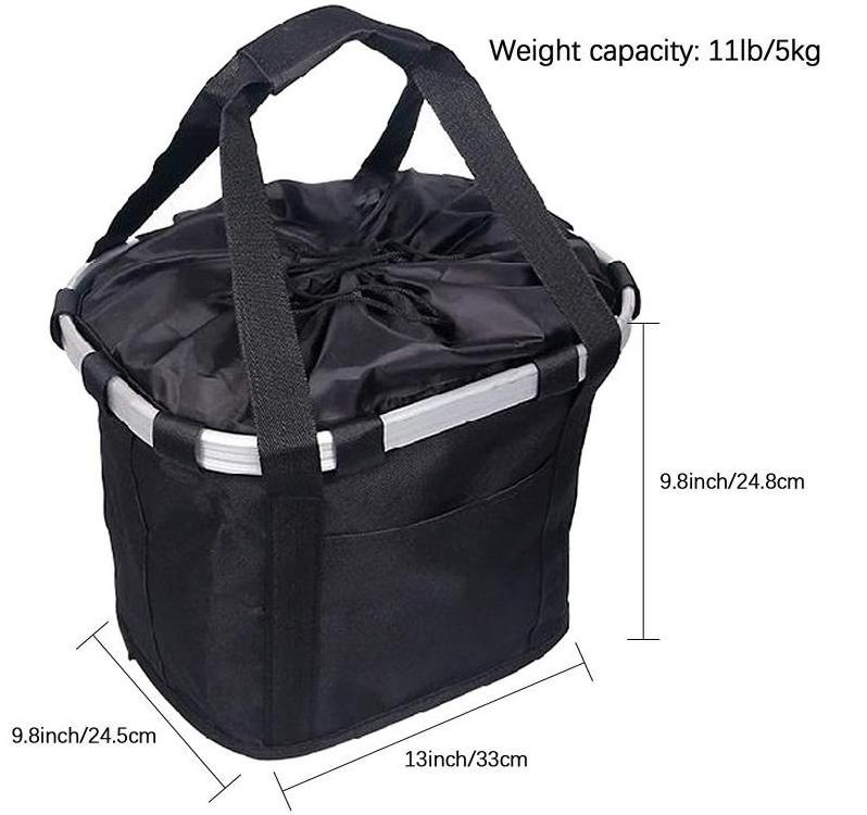 2021 Large Capacity bicycle front rack basket Outdoor folding adult front handlebar bike basket dog basket