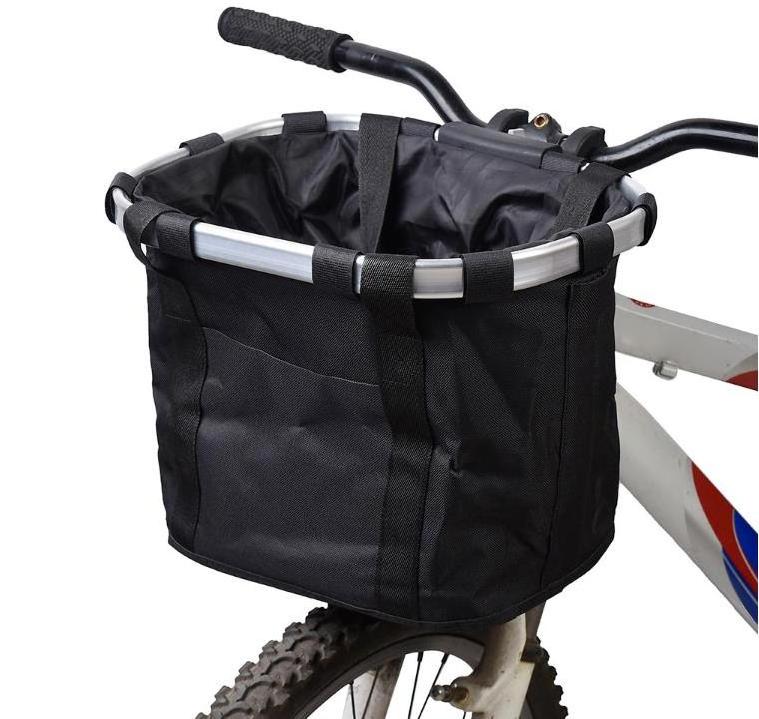 2021 Large Capacity bicycle front rack basket Outdoor folding adult front handlebar bike basket dog basket