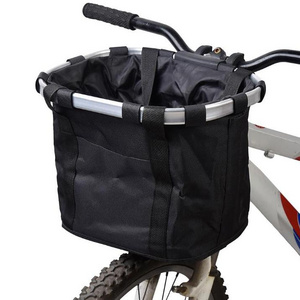 2021 Large Capacity bicycle front rack basket Outdoor folding adult front handlebar bike basket dog basket