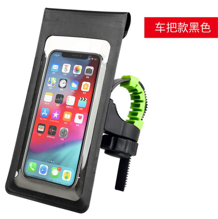 Portable Bicycle Handlebar Bag 360 Degree Rotation Waterproof TPU Covered Bike Phone Bag Cycling Phone Holder Mount Pack