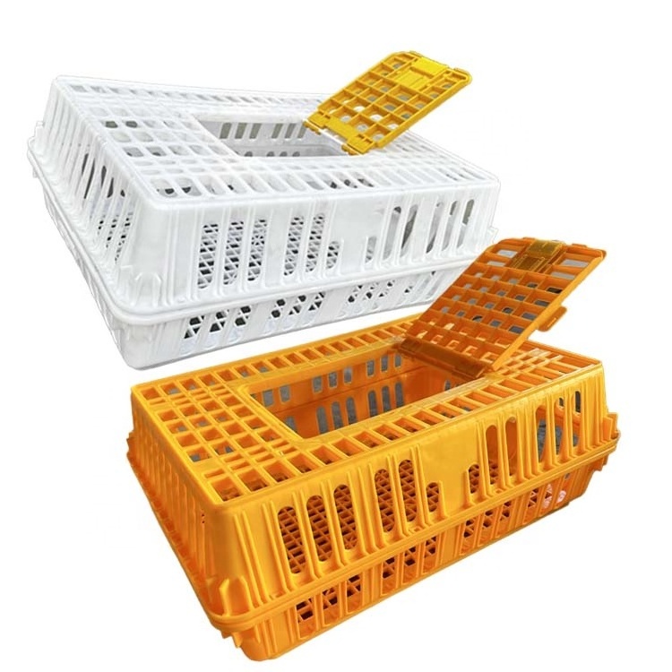 Large Household Chicken Duck Goose Pigeon Transport Cage Plastic Poultry Turnover Box for Breeding Rabbit Other Farm Animals