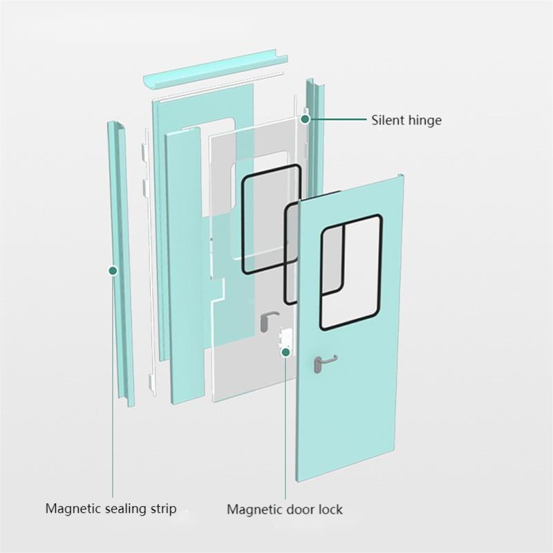 China Manufacturer High Speed Hebei Industrial Clean Steel Doors Clean Room Door With Accessories