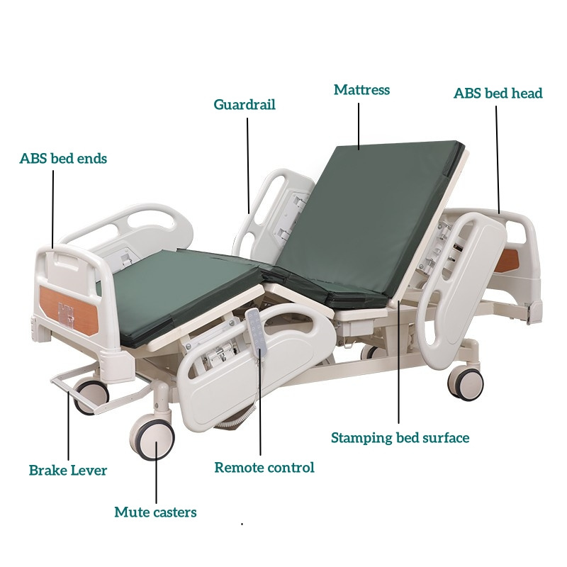 electric hospital lifting bed home care nursing clinical medical bed electric icu bed