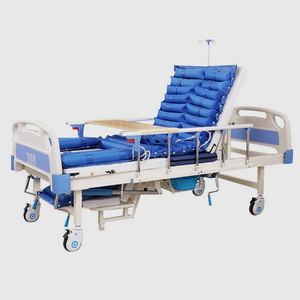 3 crank low price medical manual home care nursing hospital patient bed with toilet