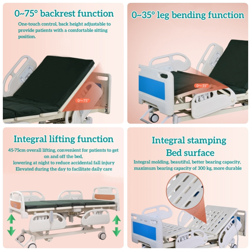 electric hospital lifting bed home care nursing clinical medical bed electric icu bed