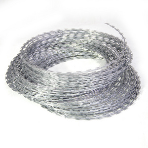 factory wholesale reliable  galvanized razor wire and stainless steel concertina wire for security protection