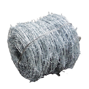 custom South America market 500m 25kgs/roll calibre  hot dipped galvanized barbed wire Alambre de puas galvanizado