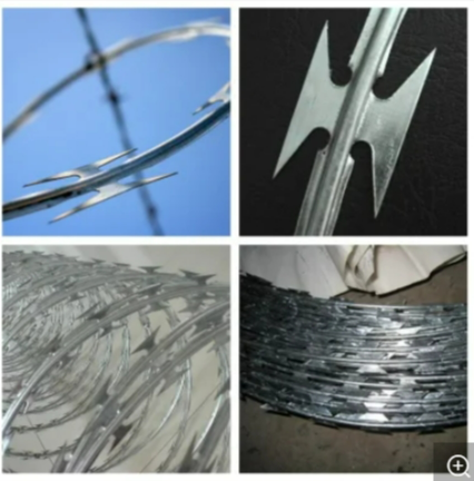 Low price pvc coated safty concertina razor barbed wire fence spools Razor Barbed Wire