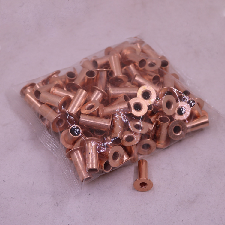 Flat Head Semi Tubular Truck Pneumatic Metal Copper Plated Clutch Disc Facing Rivet Brake Lining Rivets