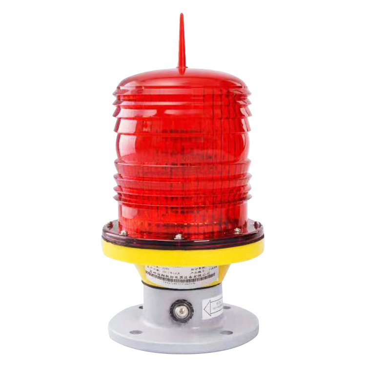 High Luminous Intensity 1000cd AC220V DC12V DC48V LED Aviation Obstruction Light Airports for Television Station Warning Light