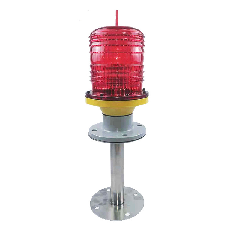 High Luminous Intensity 1000cd AC220V DC12V DC48V LED Aviation Obstruction Light Airports for Television Station Warning Light